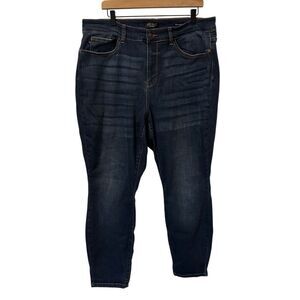 Melissa McCarthy Seven 7 Jeans Classic Straight Denim Blue Women Size 22W dark w